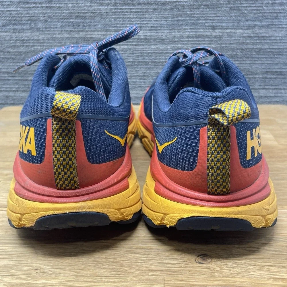 Hoka One One Challenger ATR 6 Shoes Men 11.5 Blue Yellow Trail Running Sneakers